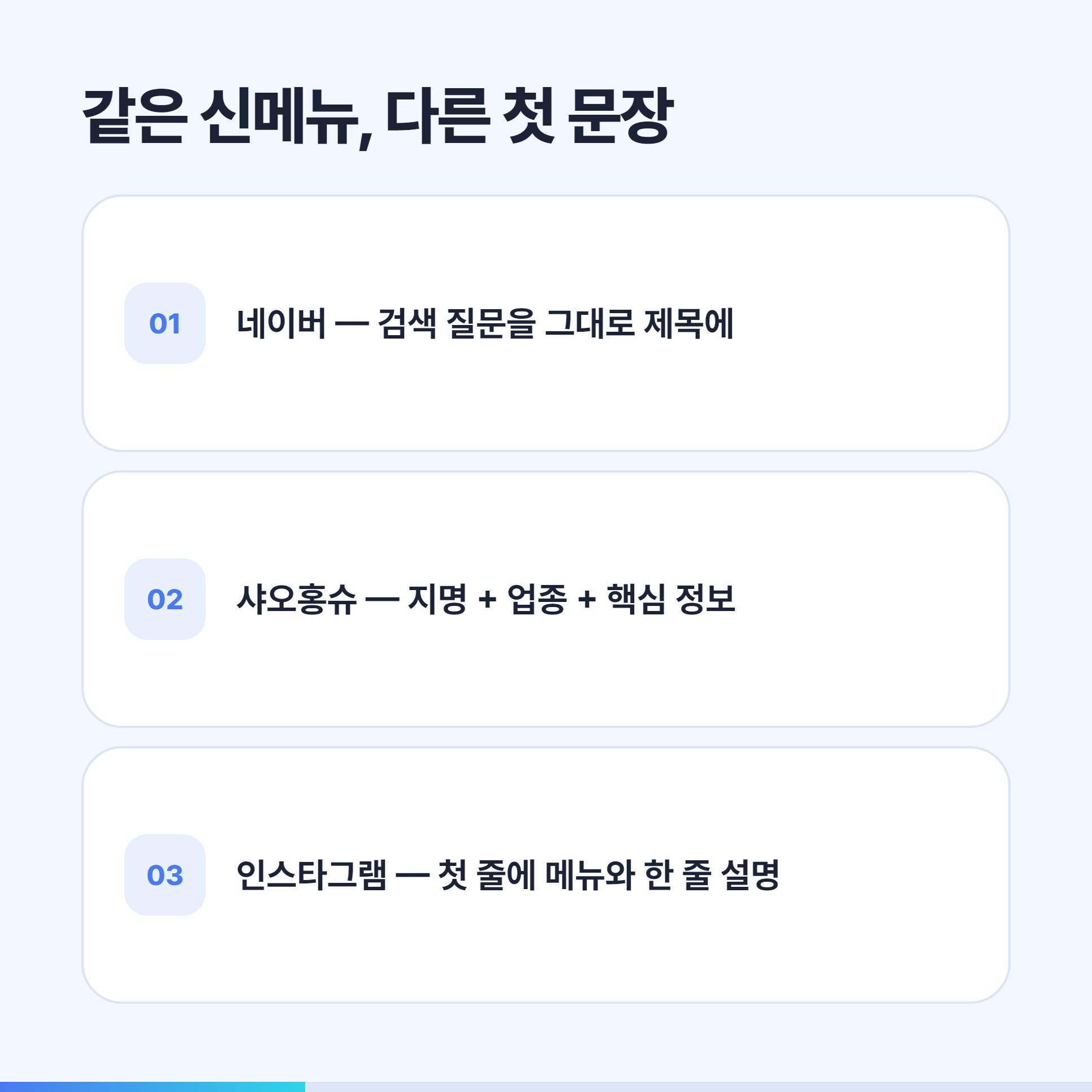 플랫폼별로 다르게 쓰는 제목과 첫 문장