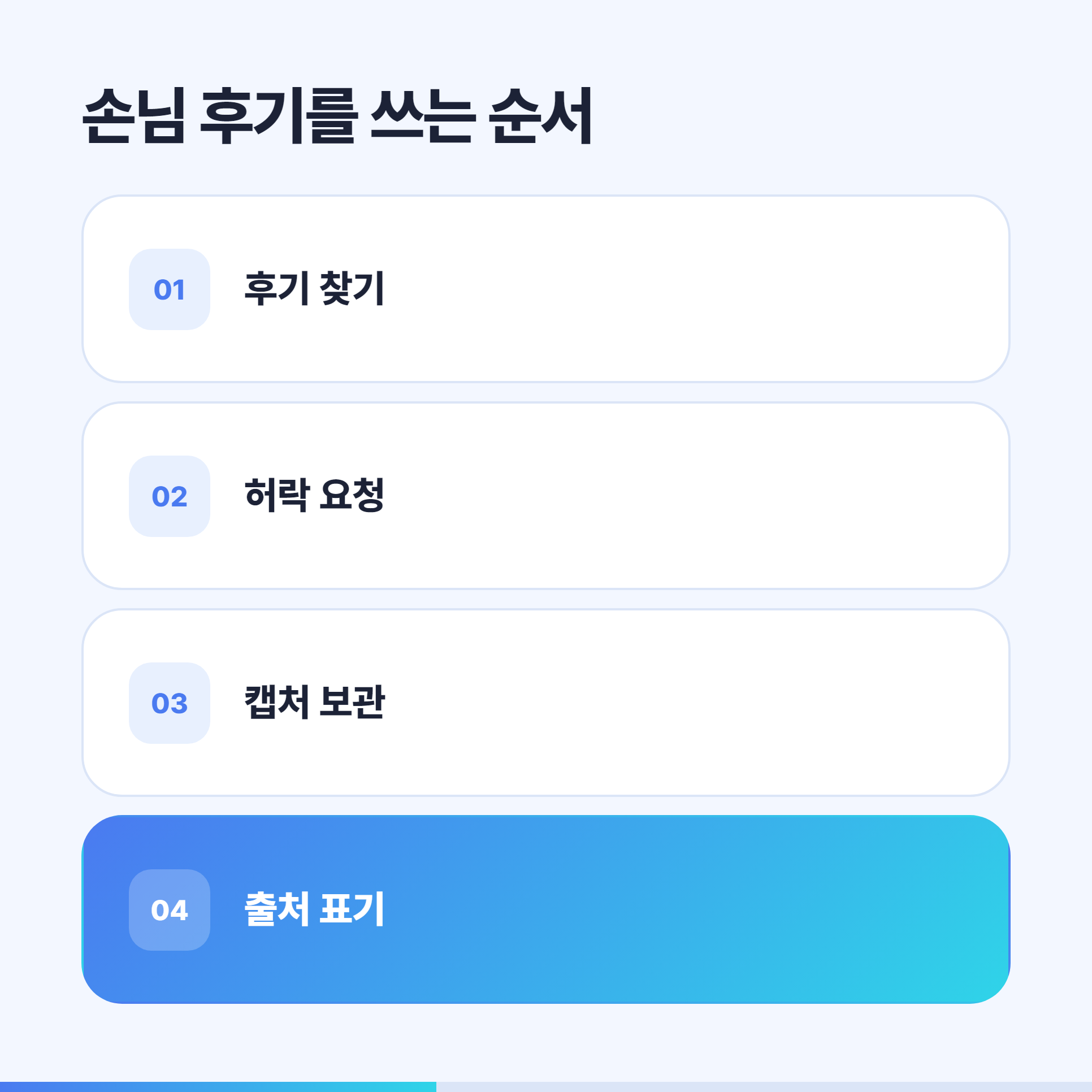손님 후기를 허락받아 쓰는 네 단계