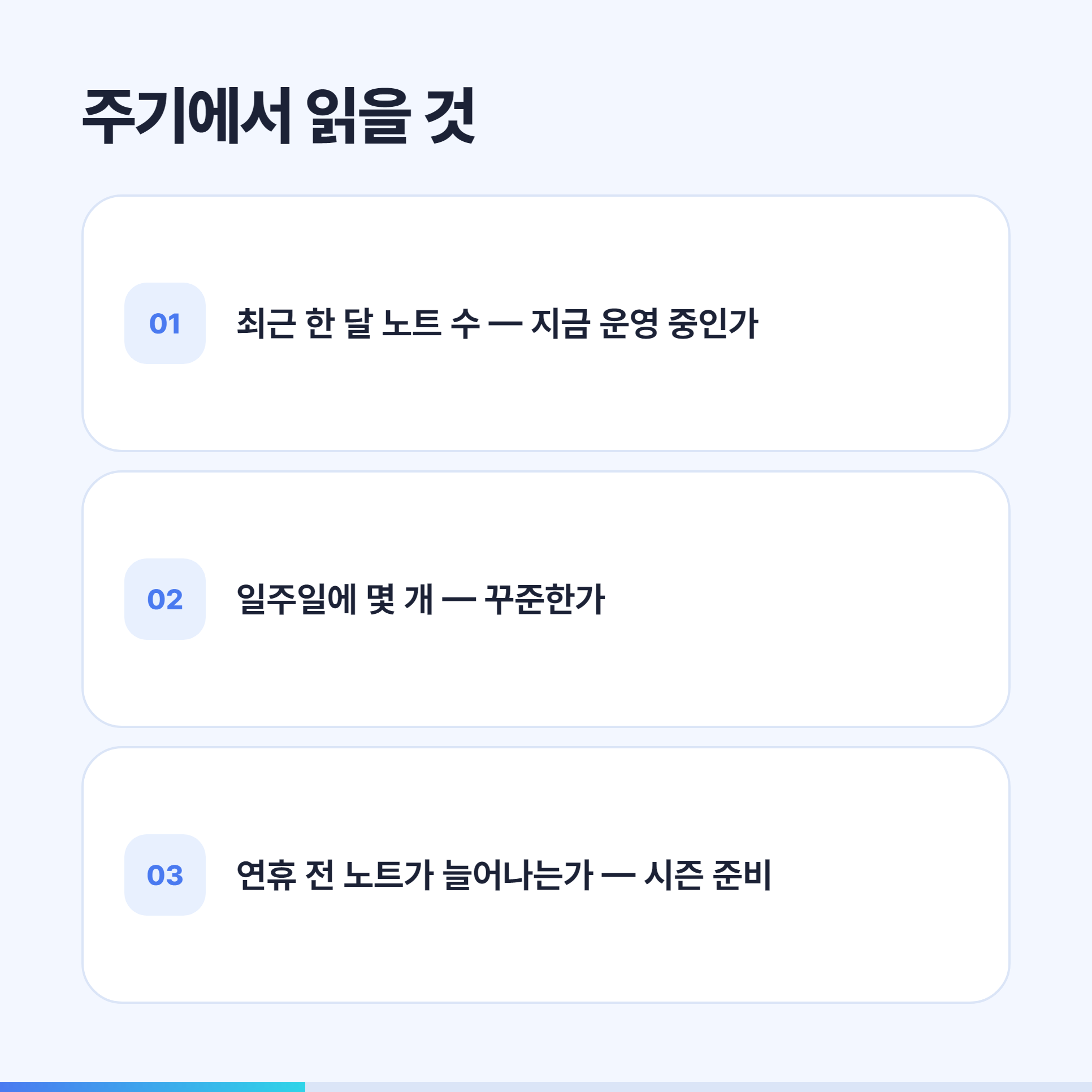 경쟁 계정의 노트 주기에서 읽을 세 가지